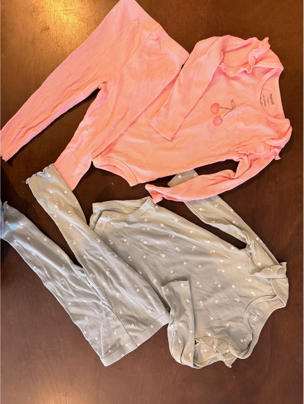 24 Months Baby Girl Thermal Ribbed Outfit Lot – Long-Sleeve Bodysuits & Leggings